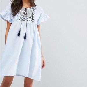 Embroidered Frill Dress, size 4